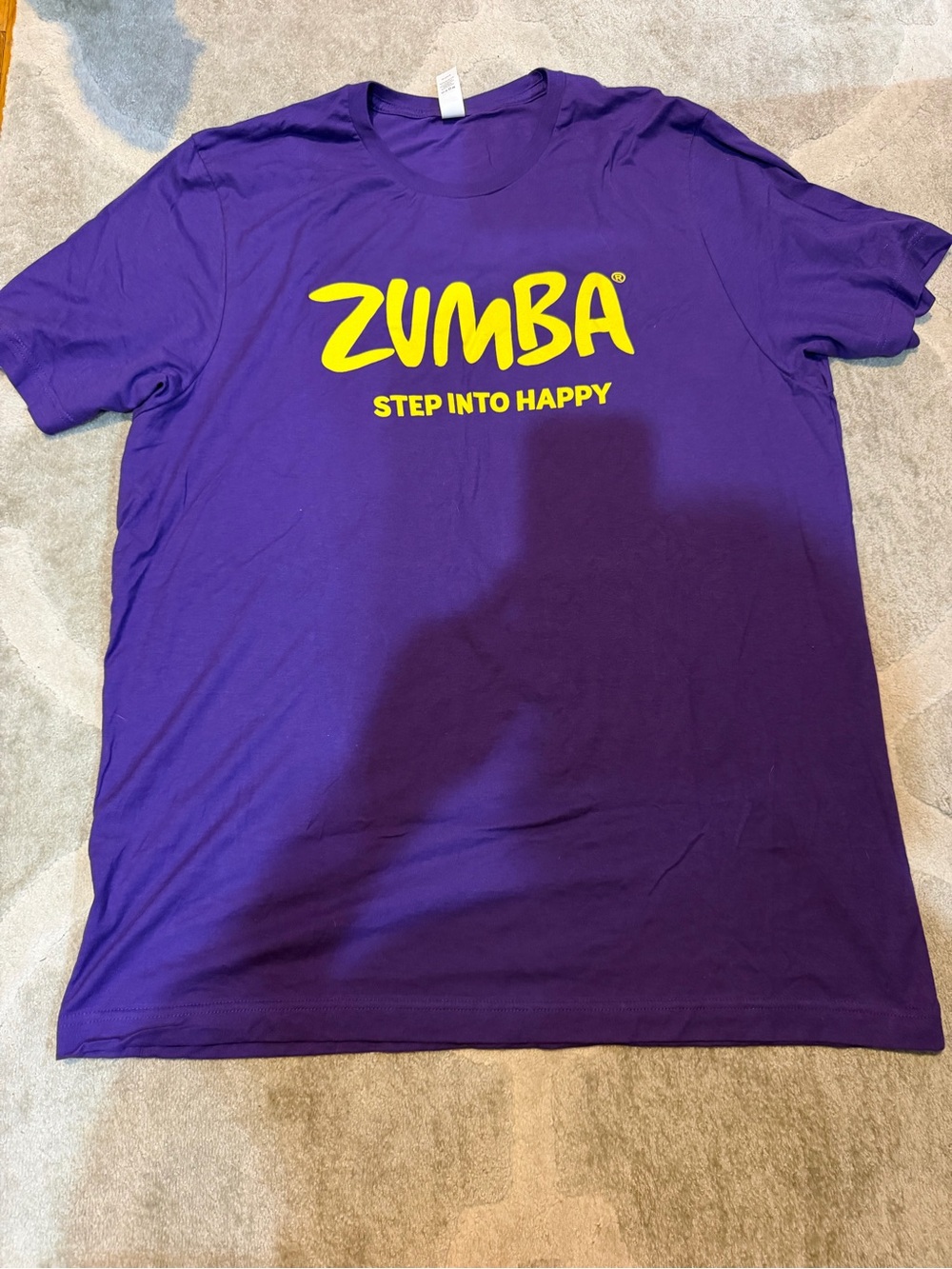Zumba Fitness Purple Short Sleeve Tee with Yellow Logo